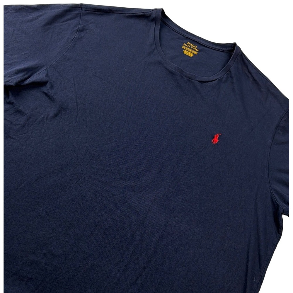 Polo Ralph Lauren Classic Fit Tee Cotton Navy Blue Mens XXL